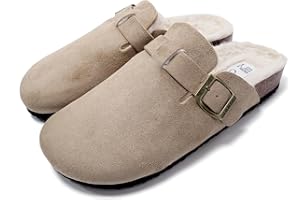 JOMIX Zapatillas Casa Mujer Invierno con Peluche Zuecos Mujer con Plantilla Ortopédica