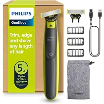 Lot De 4 Lames Philips OneBlade Original 360 - Compatible Avec Tous Les Modèles OneBlade - Pour Rasage Précis Et Sans Irritation