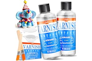 LIMINO Air Dry Clay Glaze - 200ml Upgrade Formula Clay Varnish, Ultra Gloss Varnish Pottery Glaze, Clay Sealant to Prevent Scratches, Wear, Cracking - Quick Dry, Non-Toxic, Enhance Colour Vibrancy