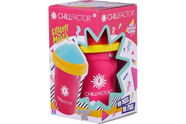 Chill Factor färg chock slushy maker perfekt rosa – återanvändbar slushy maker kopp, hemlagade slushies. Squeeze cup slushy maker köksleksaker