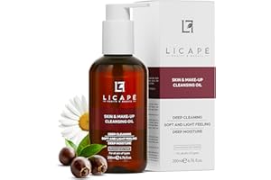 Licape® Reinigungsöl Gesicht | 200 ml | Abschminken & Gesichtsreinigung | Ölbasierte Pflege mit Kamillenextrakt | Tiefenreinigung für Haut | Make-up Entferner für fettige & empfindliche Haut