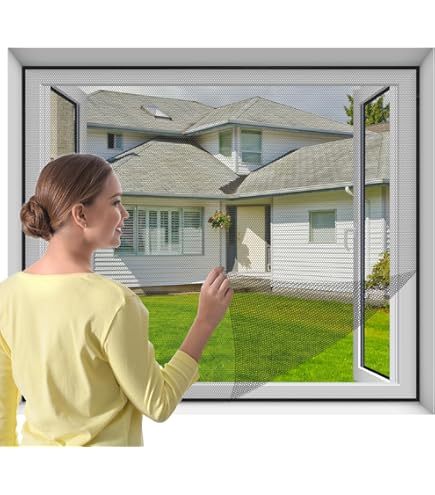 Zanzariera Per Finestra GAUDER 150x180 Cm - Autoadesiva, Nero, Protezione Insetti Senza Fori - Foto 9
