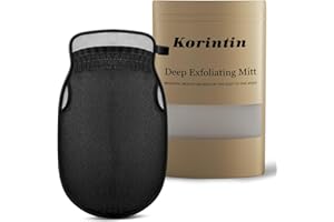 Korintin Exfoliating Glove, Exfoliating Mitt for Dead Skin 1pc, Deep Body Shower Gloves, Exfoliating Gloves Skin Cleanser, Great for Spray Tan Removal or Keratosis Pilaris (1 Pack)