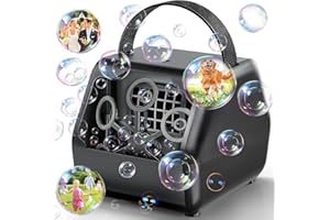 Nauotk Machine à Bulles, Machine à Bulles Automatique 10 000+ Bulles par Minute, Jouet a Bulles Rechargeable, Portable Souffleur à Bulles pour Enfants/Mariage/Anniversaire/Fête de Noël/Festivals