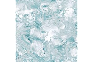 Muriva Elixir Marble Teal Wallpaper 166503 - Feature Metallic Marble Effect