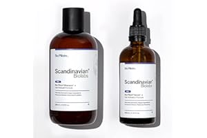 Scandinavian Biolabs Shampoing fortifiant et sérum capillaire pour favoriser la pousse des cheveux, pour homme | Formule entièrement naturelle pour fortifier les cheveux avec un nettoyage en douceur