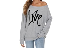 Gosunny Schulterfreies Oberteil Damen Langarm Pullover Lässige Sweatshirt Causal Elegant Bluse