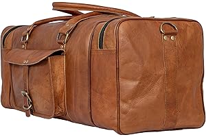 ALASKA EXPORTS Ręcznie wykonana męska torba kurierska z prawdziwej skóry w stylu vintage, 53 cm, brązowy, 21 INCH, Torby podróżne