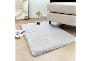Latepis Tappeto Grigio Tappeto Salotto Pelo Corto 60x90 cm Camera Da Letto Moderno Rug Morbido Aspetto Pelliccia