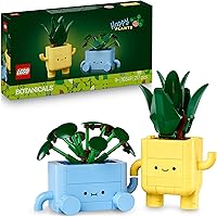 LEGO Botanicals Piantine Felici Giocattolo - Kit di Arti e Mestieri per Bambine con 2 Piante Artificiali, 2 Vasi di Fiori e F