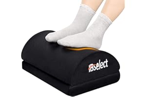 HBselect Poggiapiedi Ergonomico in Memory Foam Cuscino per Piedi Doppio Strato con Tessuto a Rete Rilassa Piedi e Gambe Pedan