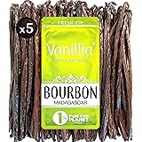 5 Baccelli di Vaniglia Bourbon - Gran Selezione del Madagascar 2023 - Baccello XL 15/18cm - Sacchetto FreshZIP