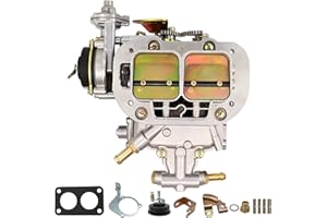 VergasRetor New 2 Barrel 38/38 Carburetor for Weber 38x38 4 CYL Electric Choke Compatible with BMW VW Ford Jeep Toyota Pickup, for Fiat Renault Dodge Daewoo Mitsubishi 390CFM Part#19830.202
