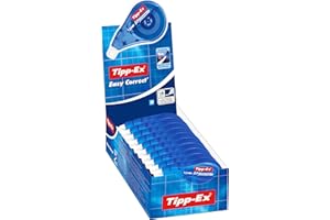 ‎BIC BIC Tipp-Ex Korrekturroller Easy Correct zum seitlichen Korrigieren, 12m x 4,2mm, 10er Pack, Ideal für das Büro, das Home Office oder die Schule