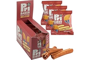 PRI'S Gluten Free Snacks - Tasty & On-the-Go Oat-Based, Low Calorie, Delicious Snacks for Adults - No Sugar, Low Fat Vegan Food w/Natural Ingredients - 12 pcs Cinnamon Oaty Pockets (NEW RECIPE) by Pri Bakes