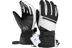Unigear Guantes de esquí para Hombre y Mujer, 3M Thinsulate, Guantes de Invierno para Pantalla táctil, Guantes térmicos, Impermeables, cálidos, Antideslizantes, para esquí, Snowboard, Patinaje sobre