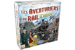 LES AVENTURIERS DU RAIL : EUROPE - Jeu de Base - Version Française - Unbox Now - Jeu de Société Famille pour Enfants dès 8 ans - 2 à 5 Joueurs - Jeu de Stratégie - Compatible Alexa - Days of Wonder