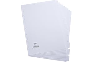 Elba A4 10 Partie 160gm Cartes Intercalaires - Blanc