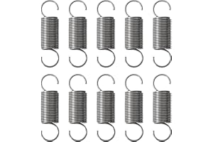 GUNGY Molle a Trazione 35mm Molla di Trazione Doppio Gancio in Acciaio Inossidabile Diametro Filo 0,9 mm Diametro Esterno 10mm Tiro 1,10kg 10 Pezzi