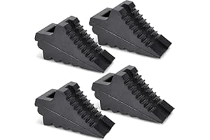 AFA TOOLING APPROVED FOR AUTOMOTIVE Lot de 4 Cales de Roue en Caoutchouc Robustes avec poignées de Transport EZ-Carry | Cale de RV pour pneus Avant et arrière | Conception côtelée à Prise Rapide | Idéal pour Votre Camion, Voiture