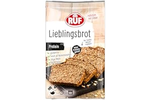 ‎RUF RUF Lieblingsbrot Protein, Brot-Backmischung, Brotmischung, Brotteig-Mischung, proteinreiches Brot, glutenfrei, ohne Mehl & Hefe, 1 x 500g