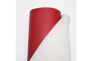 econuk - Polipiel para Tapizar Ideal para Manualidades y Bricolage Textura de Cuero (100 cm x 25 cm, Rojo)