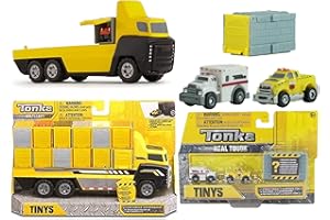 TOPTOYS2U BARGAIN BUNDLES Tonka Tinys Great Value Bundle - Tonka Tiny Carrier With 1 Tiny Garage & Tiny 3 Pack City Vehicles and Blind Box 59134 - Twin Pack