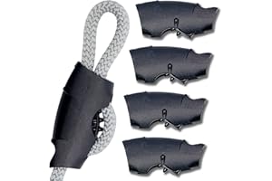 Toldoro 4 Super Sharky Abrazaderas de Cable de 8 mm, Abrazaderas de Cuerda, Tensor Cuerda tendedero, Accesorios para Barcos de Vela, tensores para toldos