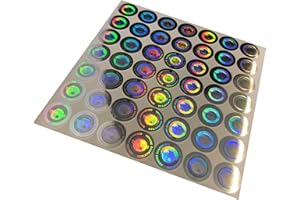 STICKERSLAB GHIRARDI StickersLab - 98 Etichette adesive sigilli ologrammi di garanzia e sicurezza oro e argento 20mm