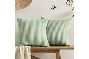 Softalker Kissenbezug 50x50 grün flauschig 2 Stücke Kissenhüllen Sofakissenbezüge Dekokissen Couchkissen Cushion Covers Kissen aesthetic Deko für Sofa Wohnzimmer Schlafzimmer Bett Garten Frühling