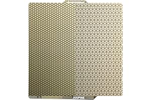 JUUPINE upgraded PEI build plate For Bambulab A1/P1P/P1S/X1/X1C/X1E, 257x257mm Etching technology is used on the spring steel plate, one side shaped like a honeycomb, one side of a multilateral prism