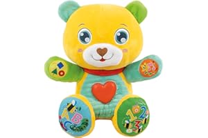 Clementoni Baby Lele Coccole e Parole, Peluche Interattivo Parlante per Bambini di 6+ Mesi, Centro attività Che Stimola Lo Sviluppo Sensoriale e Cognitivo, Lingua Italiana, 17965