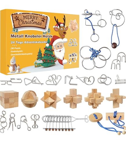 Adventskalender 2023 Mit 24 Metallpuzzles & Geduldsspielen – Knobelspiele Für Kinder & Erwachsene