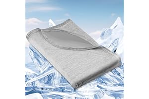 SIVQIKE Kühldecke 150x200cm - Leichte Sommerdecke mit Arc-Chill Technologie (Q-Max >0.45), 2-in-1 Doppelseitig, Atmungsaktiv & Kühlend für Heiße Schläfer, Kinderdecke, Wohndecke, Sofadecke, Reisedecke