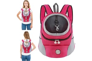 PETCUTE Zaino Trasporto Cane e Cuccioli,Zaino Traspirante per Cani per Animali Domestici,Guinzaglio di Sicurezza,Marsupio per Cani di Piccola Taglia e Gatti,Apertura Regolabile,per Viaggio