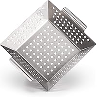 Blumtal Grillkorb aus 100% Edelstahl - perfekt für Grillgemüse, Grillschale geeignet für alle Grillarten, 21 x 21 x 6 cm…