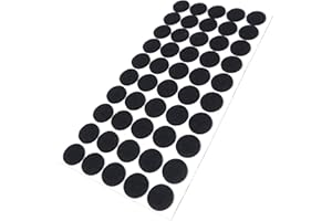 Adsamm® / 50 x Patins en Feutre/Noirs/Ø 22 mm/Rond/épaisseur 3,5 mm/Patins glisseurs Auto-adhésifs de qualité optimale