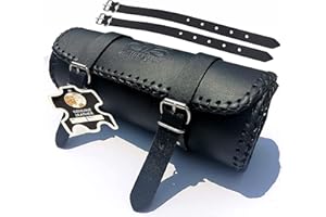 MOTOSKY Tool Bag 100% Genuine Leather Saddle Bag ROLL KIT Bag Motorcycle Tool Pouch ROLL Barrel Bag for Harley Davidson