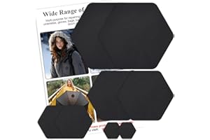 AXEN Down Jacket Patches Self-Adhesive Nylon Repair Patches Waterproof Pre-Cut Repair Patches for Jacket Tent Outerwear, Pack of 8 Black