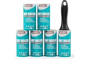 USION Pet Lint Rollers - Extra Sticky Lint Roller for Pet Hair (Pack of 6 Rolls / 1 Handle)