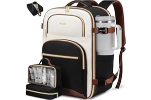 LOVEVOOK Sac a Dos Voyage 40L, Grand Sac à Dos Femme Cabine Avion Bagages Cabine Homme, Antivol Travel Backpack Portable 17 Pouces Imperméable, pour Voyages d'Affaires, Travail, Loisirs et École