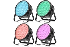 BETOPPER Projecteur de Scène 200W Par LED DMX RGBW Lumière de Scène CRI >90 5000 Lm Jeux de Lumiere Disco Eclairage Scene pour DJ, Fête, Bars, Mariages et Festivals [Classe énergétique F] 4PCS