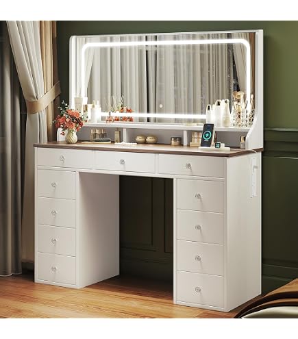 slim fit dress slacks Wood Dressing Table Vanity Makeup Corona Gray main image 1