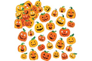 Baker Ross autocollants en feutrine motif citrouille (paquet de 128) matériels créatifs pour enfants et adultes