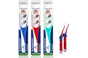 ‎ONE DROP ONLY One Drop Only Zungenreiniger 3er Pack – Deutschlands meistverkaufter Zungenschaber, Zungenbürste, Tongue Scraper gegen Mundgeruch, effektive Zungenreinigung, 2 GRATIS Interdentalbürsten (S) zum Testen