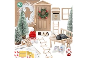 WICHTELFREUND Wichteltür Set inkl. Backset - Zauberhafte Wichteltür Komplettset, Miniatur Wichtel Zubehör, Weihnachtsdekoration, Kinderzimmer Dekoration für Weihnachten, DIY Geschenk für Kinder