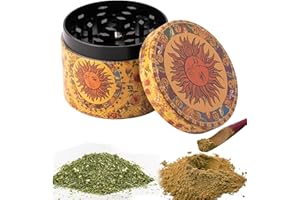 Bogoro 50 mm Molinillo Hierbas Vintage Molinillo Manual de Hierbas Molinillo de Especias Molinillo Polen Grinder Hierbas Molinillo de Hierbas Pequeño Grinder Metal para Especias Hierbas Polen