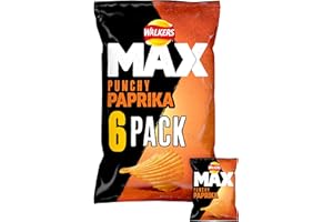 Walkers Max Punchy Paprika Multipack Crisps 6x27g