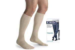 JOBST Calze da viaggio per uomo e donna – aiutano a prevenire le trombosi da viaggio – morbide, traspiranti grazie al 33% cotone