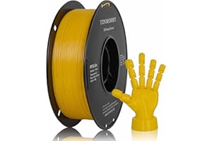 ‎TINMORRY Filament PETG 1.75 mmm, TINMORRY Szybki filament PETG-Eco do druku 3D, Kompatybilny z większością drukarek 3D FDM, 1 KG 1 szpula, Cater Żółty